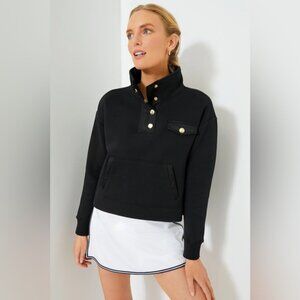 Tukernuck TNUCK SPORT Blue Snap Neck Bailey Pullover medium $128